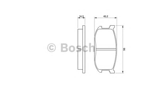 Колодки гальмівні передні, дискові 0986467602 Bosch