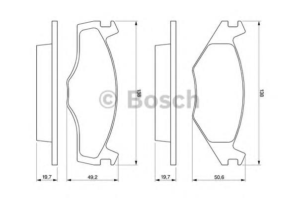 0986468870 Bosch Передні гальмівні колодки