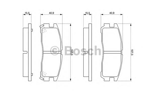 Задні гальмівні колодки Bosch 0986461145 ціна, від 15.23 USD