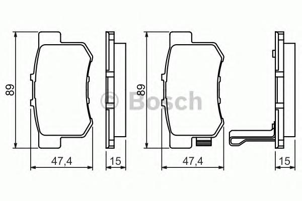 Купити 0986461006 Bosch Задні колодки