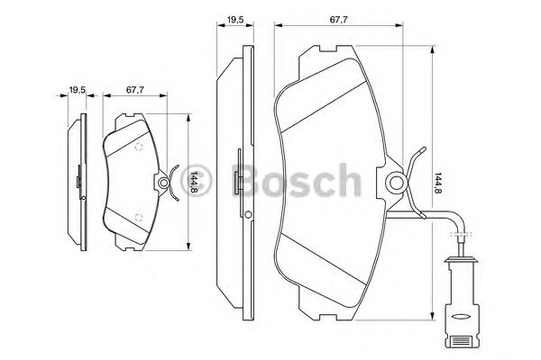 Купити 0986461115 Bosch Колодки гальмівні передні, дискові