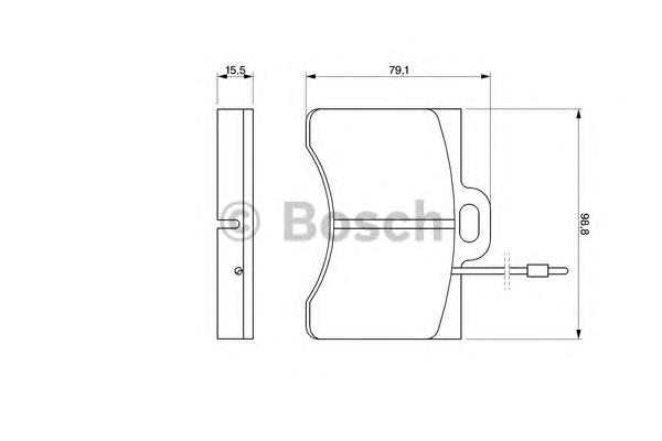 Колодки гальмівні передні, дискові 0986463561 Bosch