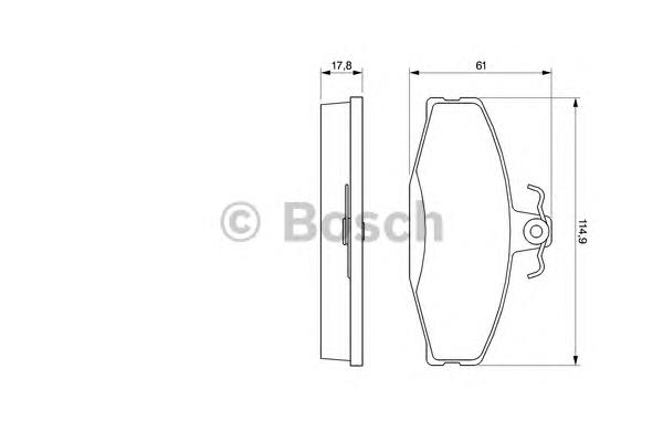Купити 0986424373 Bosch Колодки гальмівні передні, дискові