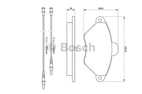 Колодки гальмівні передні, дискові 0986424278 Bosch