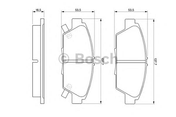 Купити 0986424289 Bosch Колодки гальмівні передні, дискові