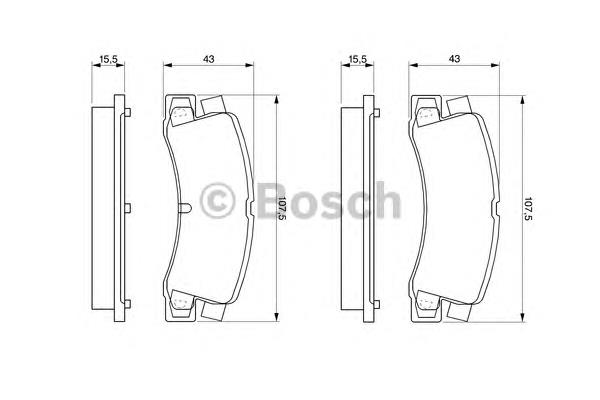 Купити 0986424383 Bosch Задні колодки