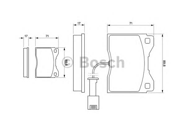 Колодки гальмівні передні, дискові 0986424152 Bosch