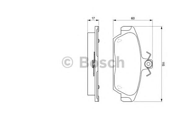 0986424092 Bosch Передні гальмівні колодки