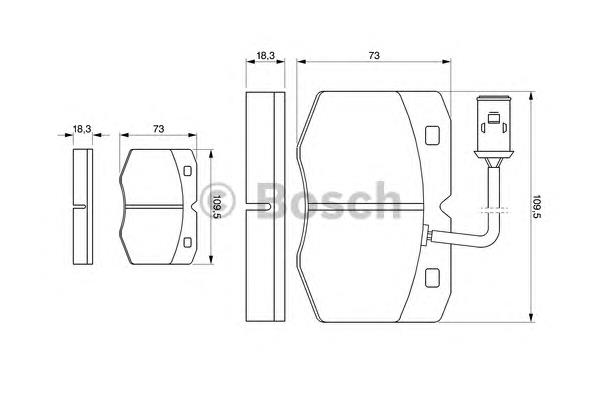 Передні тормозні колодки 0986424240 Bosch
