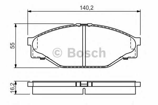 Купити 0986424225 Bosch Колодки гальмівні передні, дискові