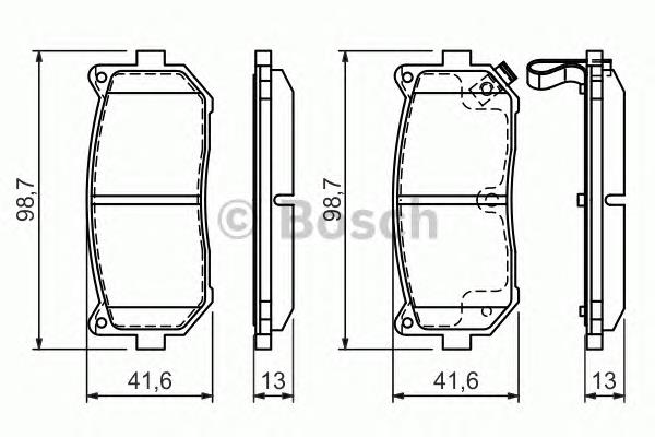 Купити 0986424693 Bosch Задні колодки