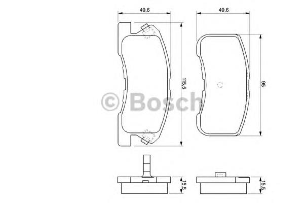 Гальмівні колодки Bosch 0986424697 ціна, від 24.57 USD