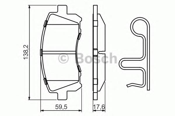 Передні тормозні колодки 0986424700 Bosch
