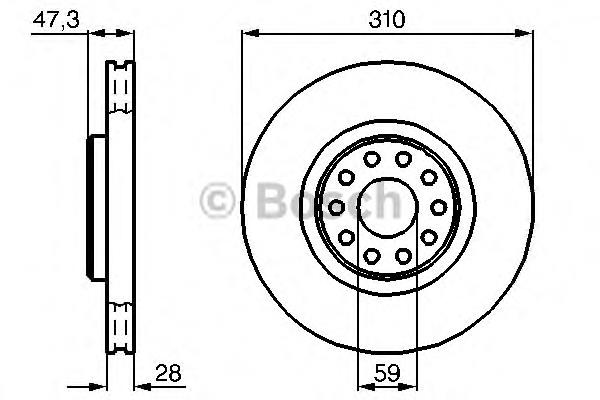 Купити 0986478669 Bosch Ротор гальмівний