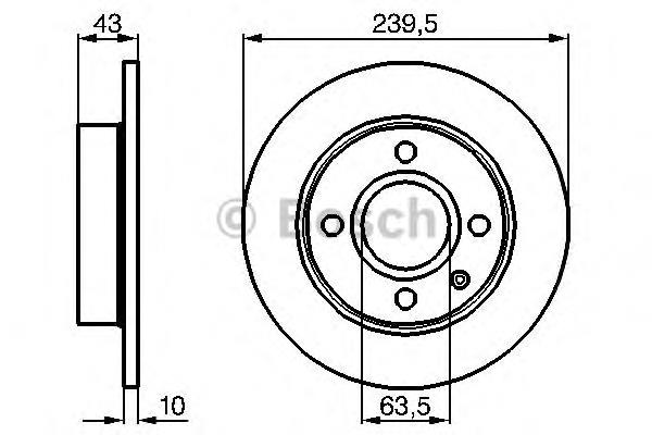 Гальмівні диски передні 0986478501 Bosch