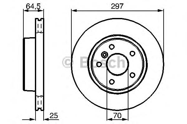 0986478483 Bosch Гальмо дискове переднє