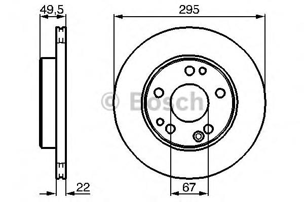 Купити 0986478525 Bosch Ротор гальмівний