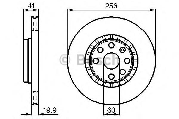 0986478535 Bosch Гальмо дискове переднє