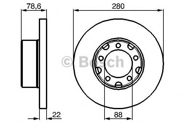 Диск переднього гальма Bosch 0986478529 ціна, від 39.93 USD