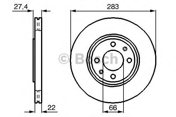 Гальмівні диски передні 0986478834 Bosch