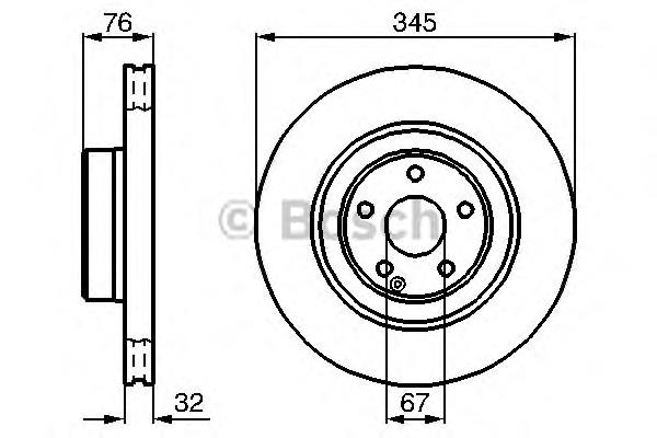 0986478964 Bosch диск гальмівний передній