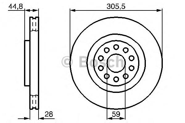 Гальмівні диски передні 0986478963 Bosch