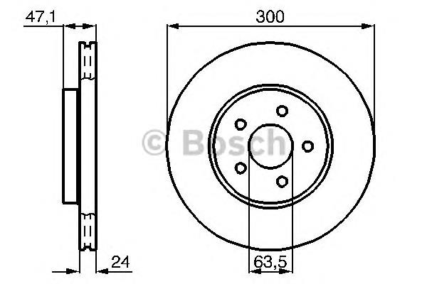 Диск переднього гальма Bosch 0986478718 ціна, від 38.80 USD