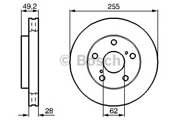 Диск переднього гальма Bosch 0986478726 ціна, від 36.30 USD