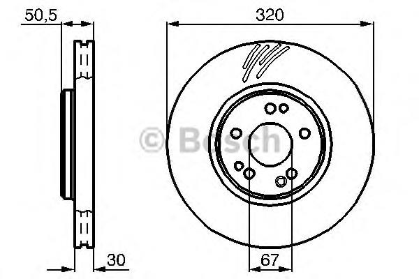 0986478791 Bosch Гальмо дискове переднє