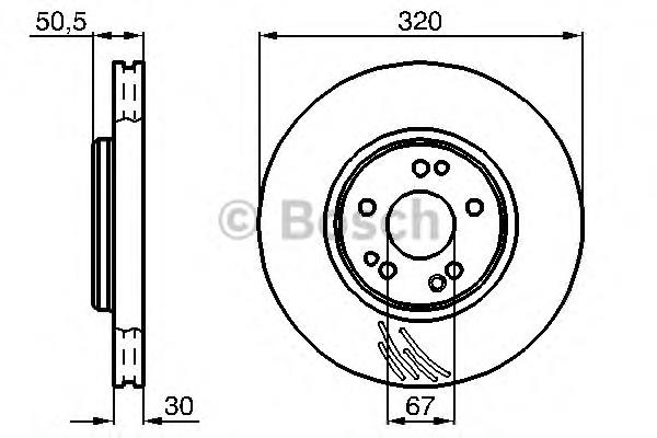 0986478792 Bosch диск гальмівний передній