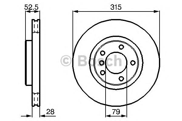 0986478762 Bosch диск гальмівний передній