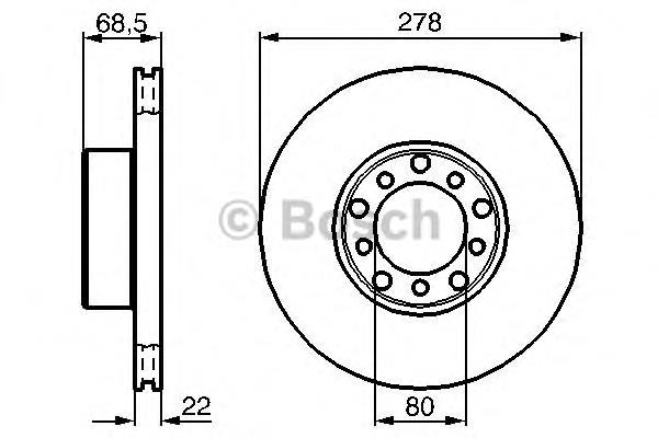 Гальмівні диски передні 0986478061 Bosch