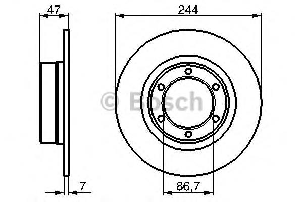0986478050 Bosch Гальмо дискове переднє