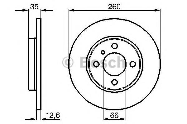 Диск переднього гальма Bosch 0986478029 ціна, від 18.45 USD