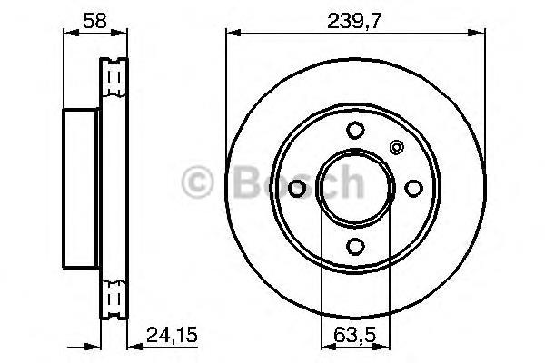 0986478148 Bosch диск гальмівний передній