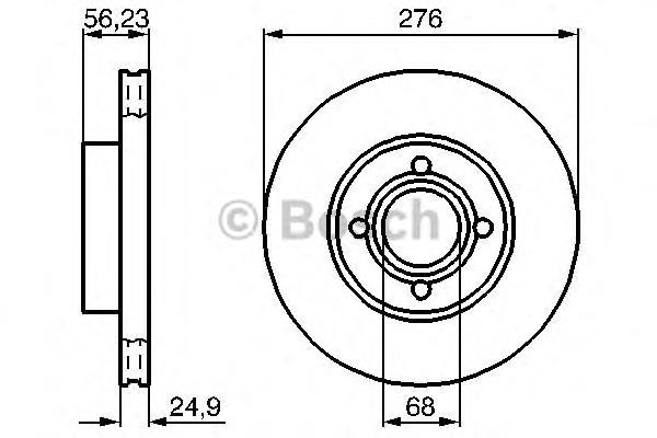 Диск переднього гальма Bosch 0986478137 ціна, від 31.81 USD