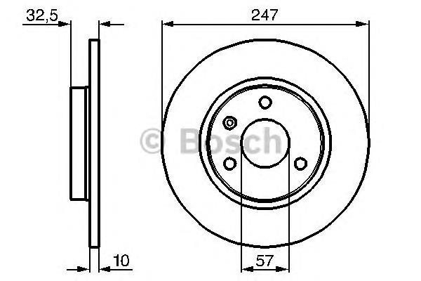 0986478142 Bosch диск гальмівний передній