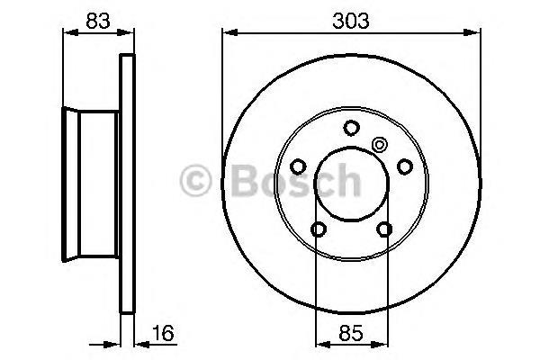 Диск переднього гальма Bosch 0986478189 ціна, від 52.92 USD