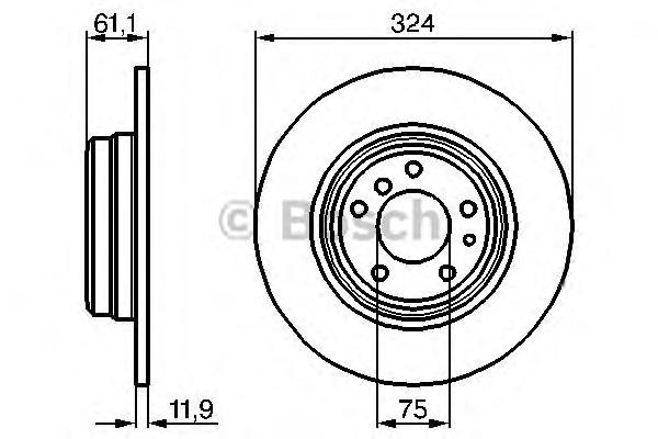 0986478095 Bosch диск гальмівний задній