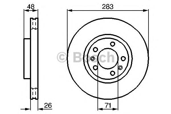 Диск переднього гальма Bosch 0986478125 ціна, від 38.32 USD