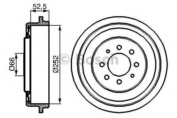 Купити 0986477067 Bosch Барабан гальмівний задній