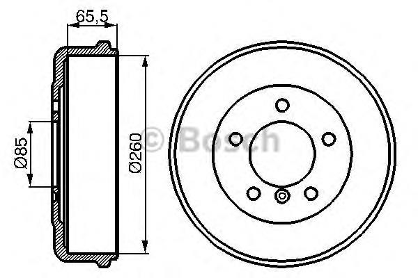 Купити 0986477038 Bosch Барабан гальмівний задній