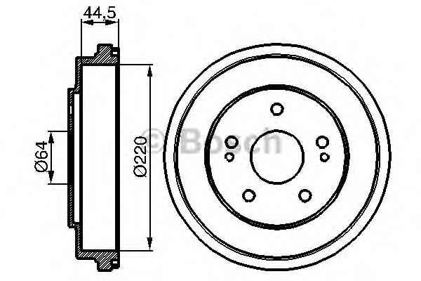 Барабан гальмівний задній Bosch 0986477147 ціна, від 36.09 USD
