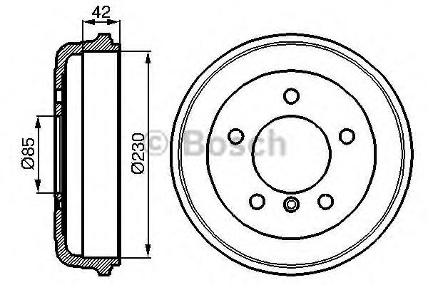 Барабан гальмівний задній Bosch 0986477101 ціна, від 36.13 USD