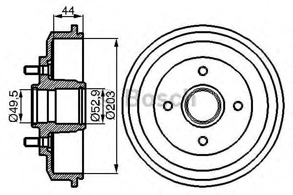 Барабан гальмівний задній Bosch 0986477102 ціна, від 37.35 USD