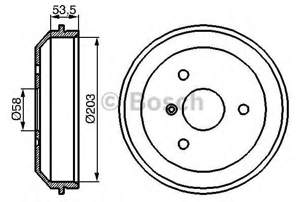 Купити 0986477103 Bosch Барабан гальмівний задній