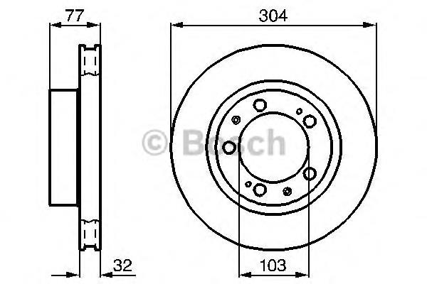 Диск переднього гальма Bosch 0986478408 ціна, від 32.99 USD