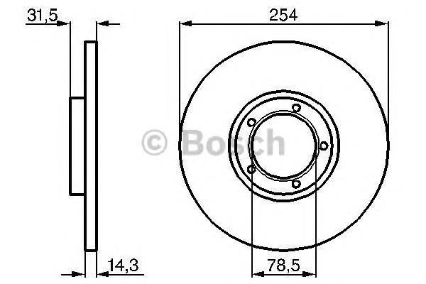 Купити 0986478345 Bosch Ротор гальмівний
