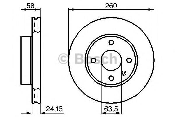Гальмівні диски передні 0986478346 Bosch