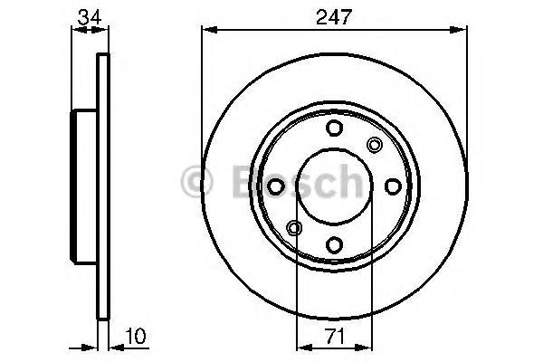 Купити 0986478359 Bosch Диск заднього гальма